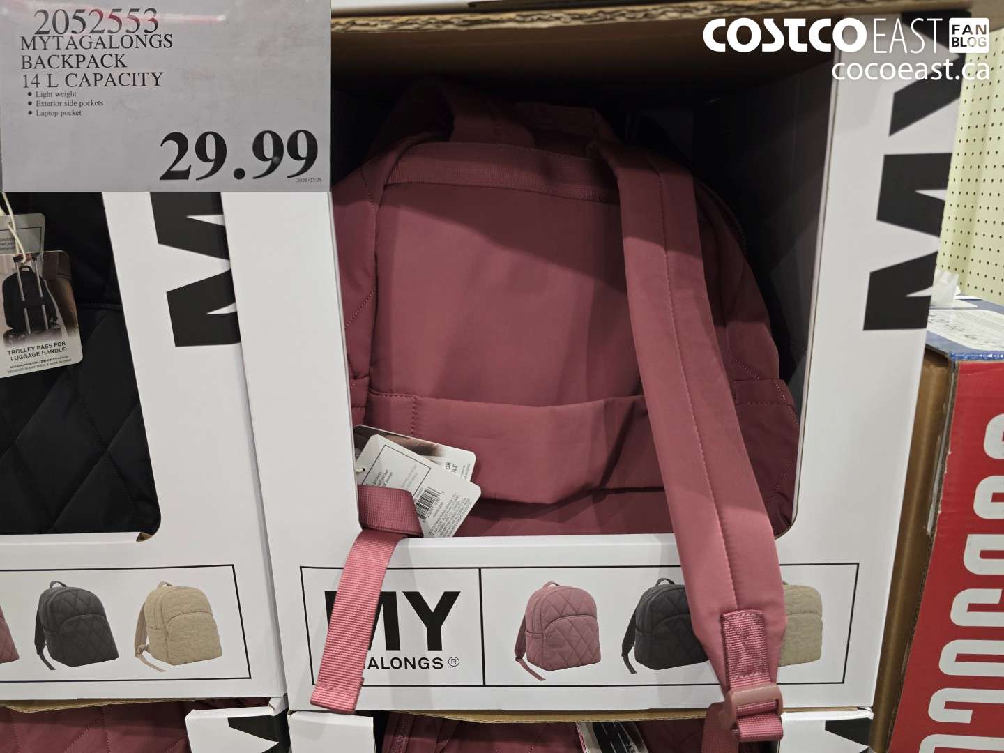 2052553 MYTAGALONGS BACKPACK 14 L CAPACITY $29.99
