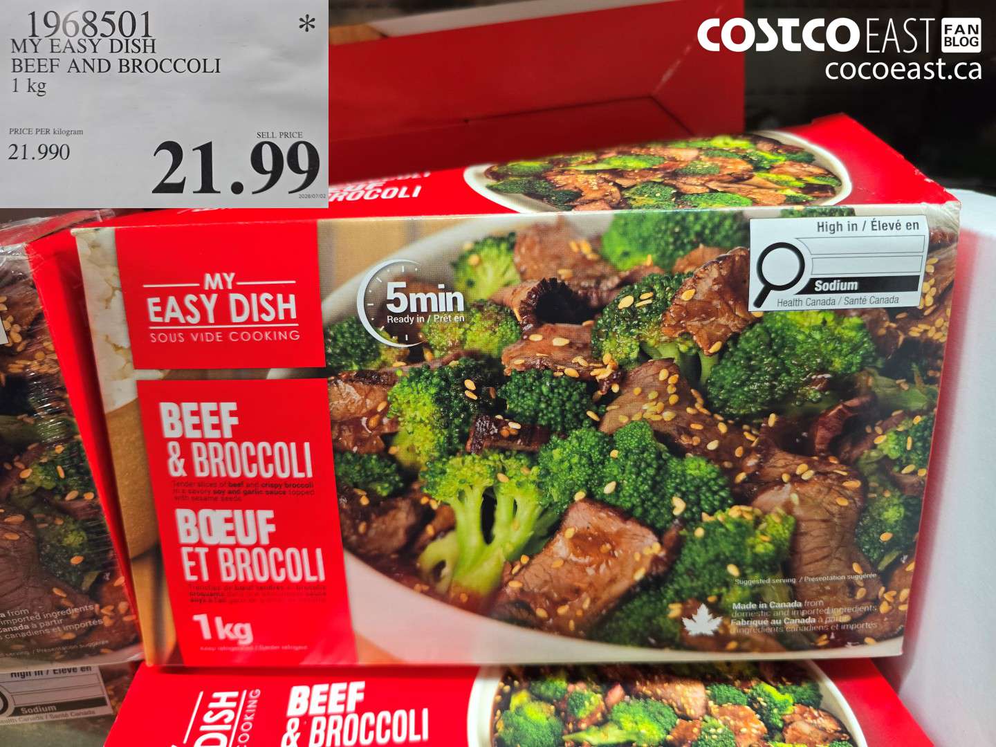 1968501 MY EASY DISH BEEF AND BROCCOLI 1 KG $21.99