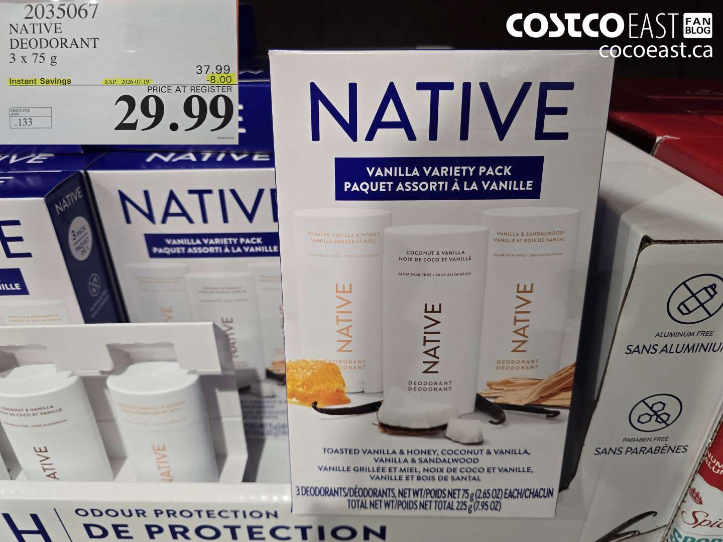 2035067 NATIVE DEODORANT 3 X 75 G ($8.00 INSTANT SAVINGS EXPIRES ON 2026-07-19) $29.99