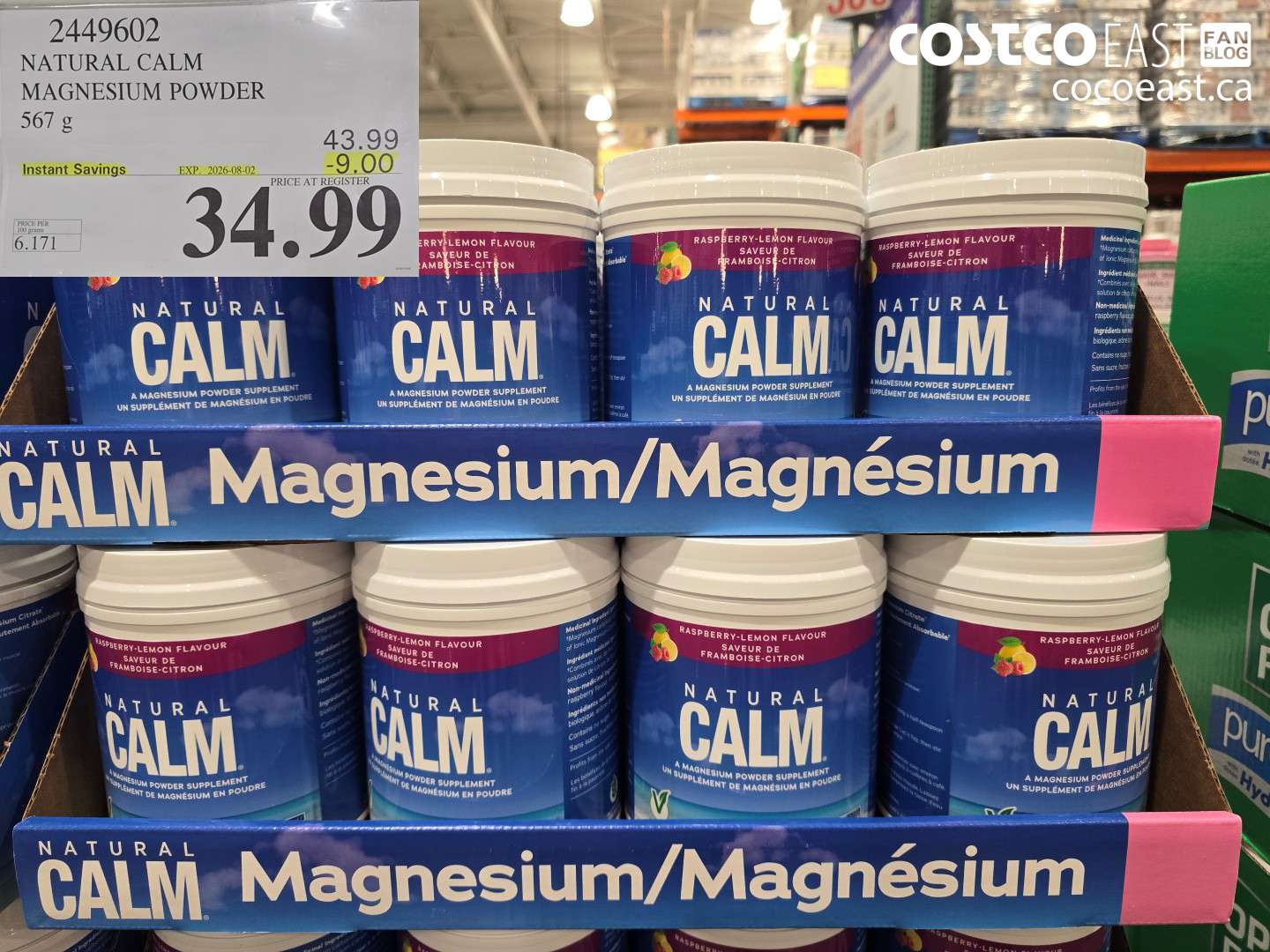 2449602 NATURAL CALM MAGNESIUM POWDER 567 G ($9.00 INSTANT SAVINGS EXPIRES ON 2026-08-02) $34.99