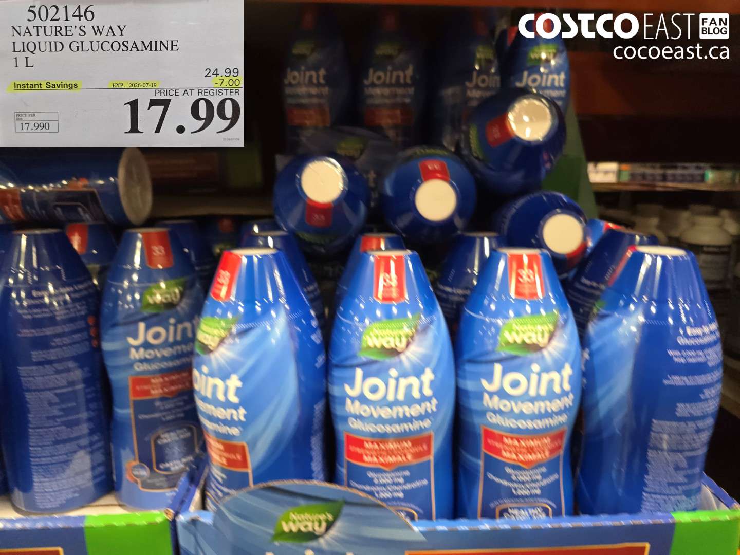 502146 NATURE'S WAY LIQUID GLUCOSAMINE 1 L ($7.00 INSTANT SAVINGS EXPIRES ON 2026-07-19) $17.99