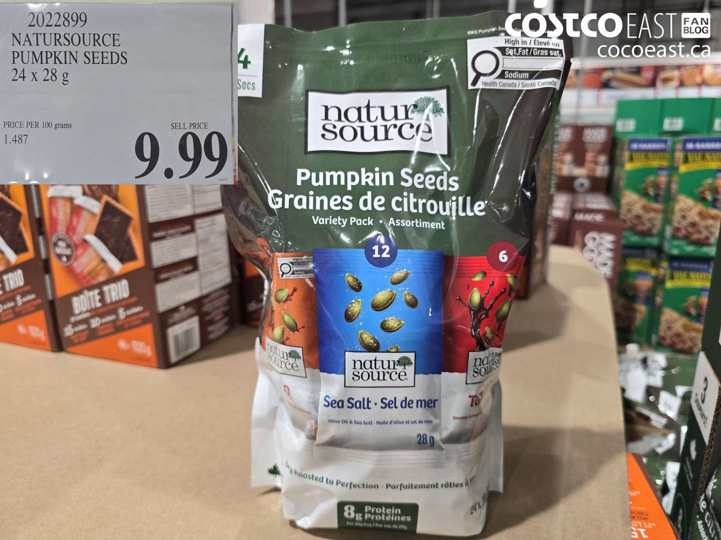 2022899 NATURSOURCE PUMPKIN SEEDS 24 X 28 G $9.99