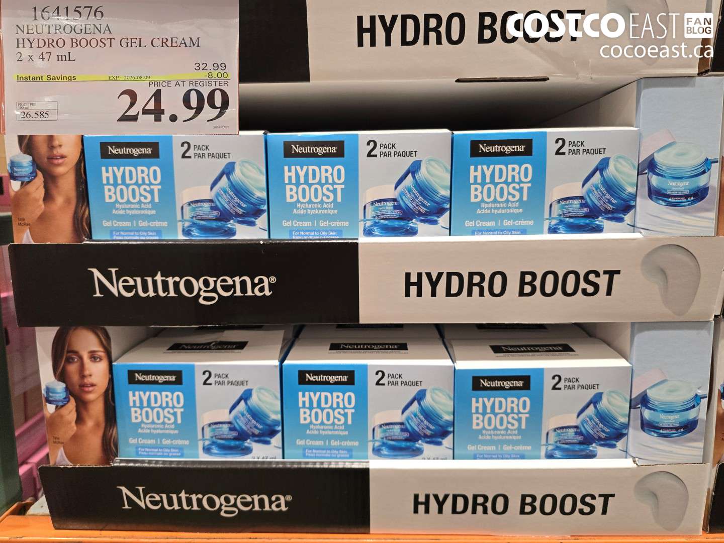 1641576 NEUTROGENA HYDRO BOOST GEL CREAM 2 X 47 ML ($8.00 INSTANT SAVINGS EXPIRES ON 2026-08-09) $24.99