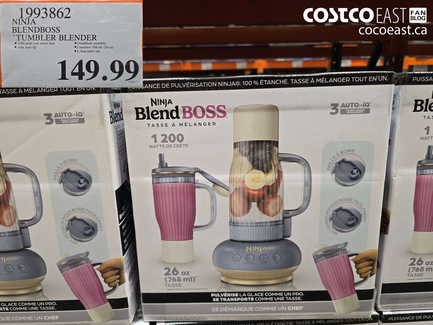 1993862 NINJA BLENDBOSS TUMBLER BLENDER $149.99
