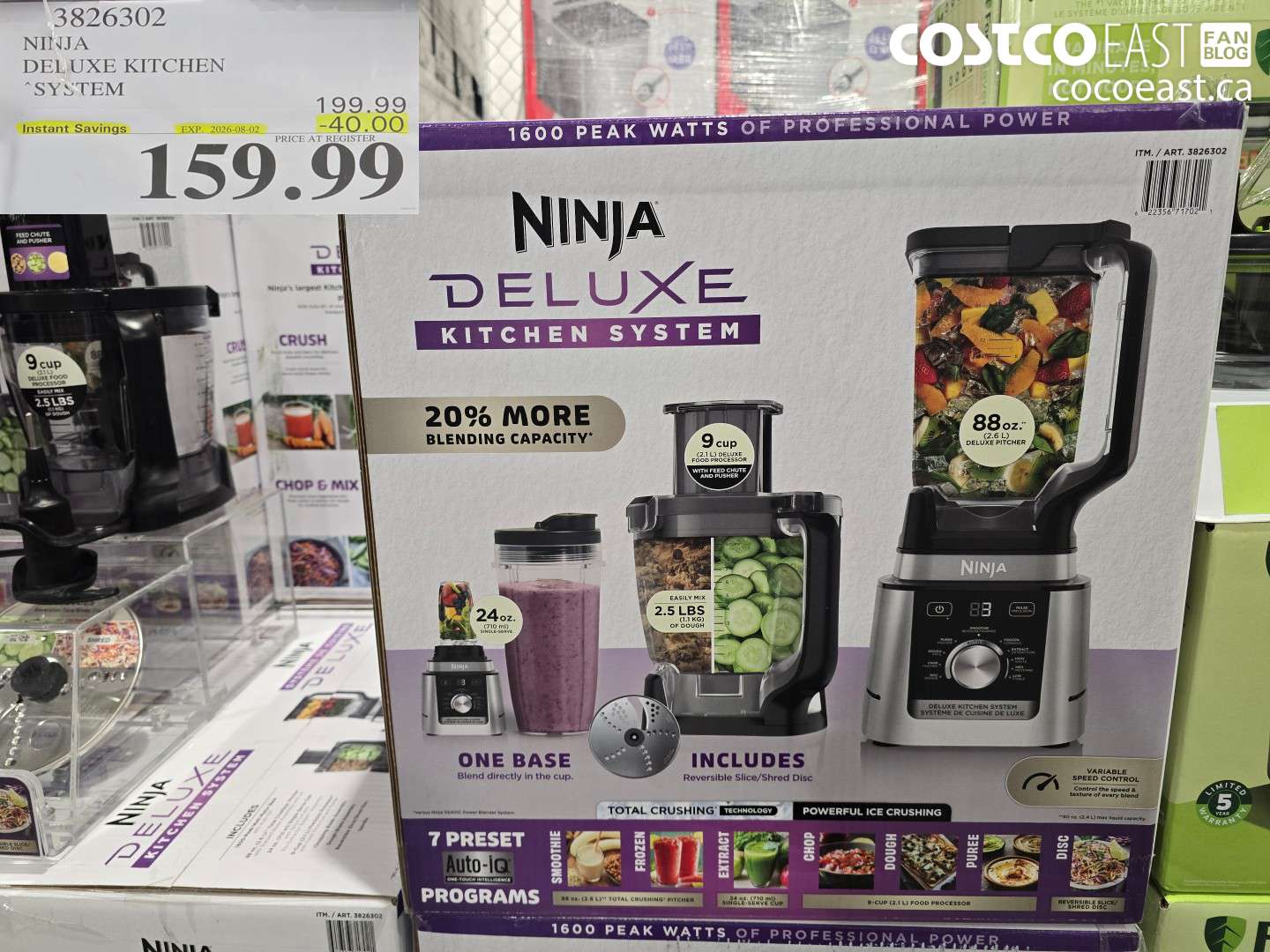 3826302 NINJA DELUXE KITCHEN SYSTEM ($40.00 INSTANT SAVINGS EXPIRES ON 2026-08-02) $159.99