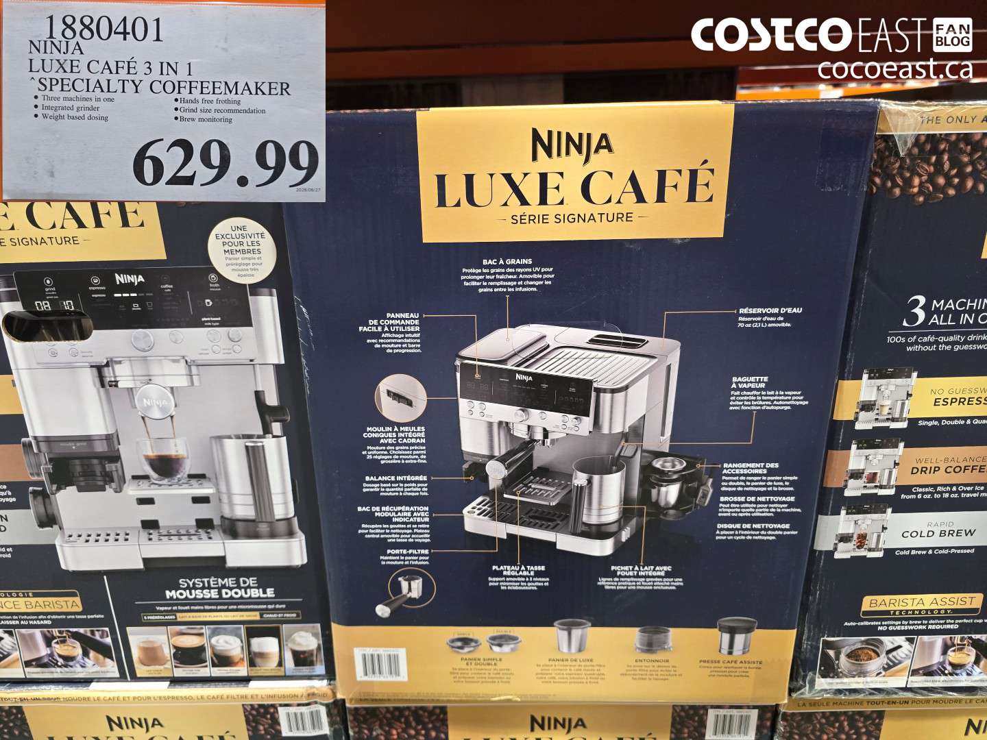 1880401 NINJA LUXE CAFE 3 IN 1 SPECIALTY COFFEEMAKER $629.99