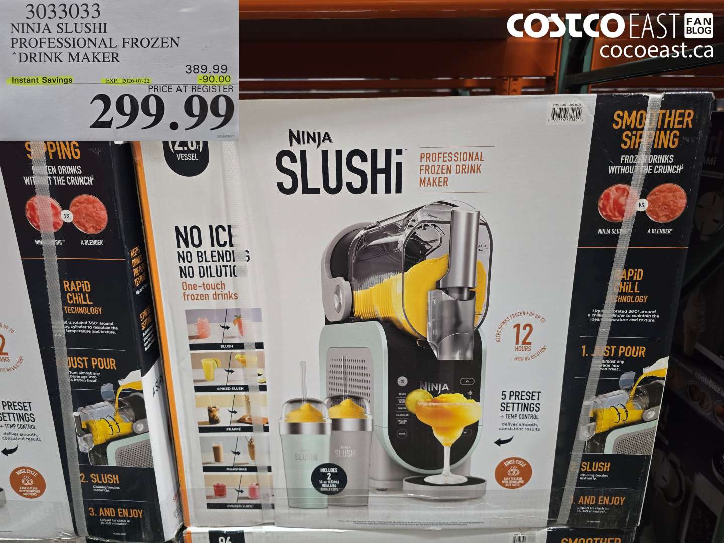 3033033 NINJA SLUSHI PROFESSIONAL FROZEN DRINK MAKER ($90.00 INSTANT SAVINGS EXPIRES ON 2026-07-22) $299.99