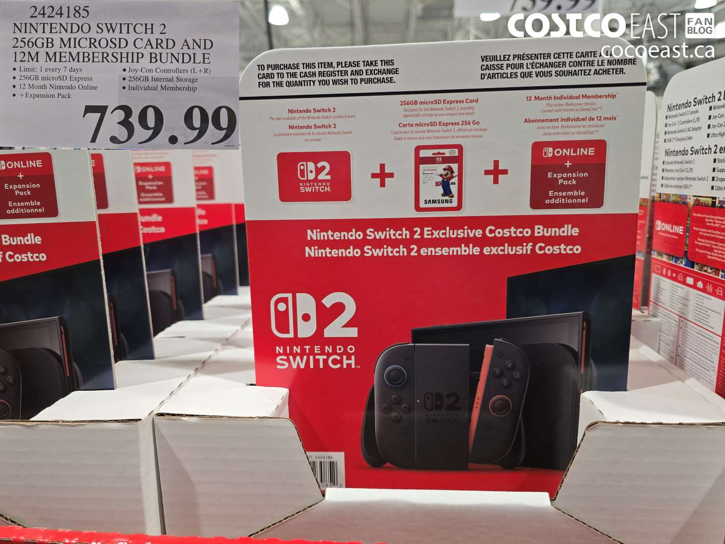 2424185 NINTENDO SWITCH 2 256GB MICROSD CARD AND 12M MEMBERSHIP BUNDLE $739.99
