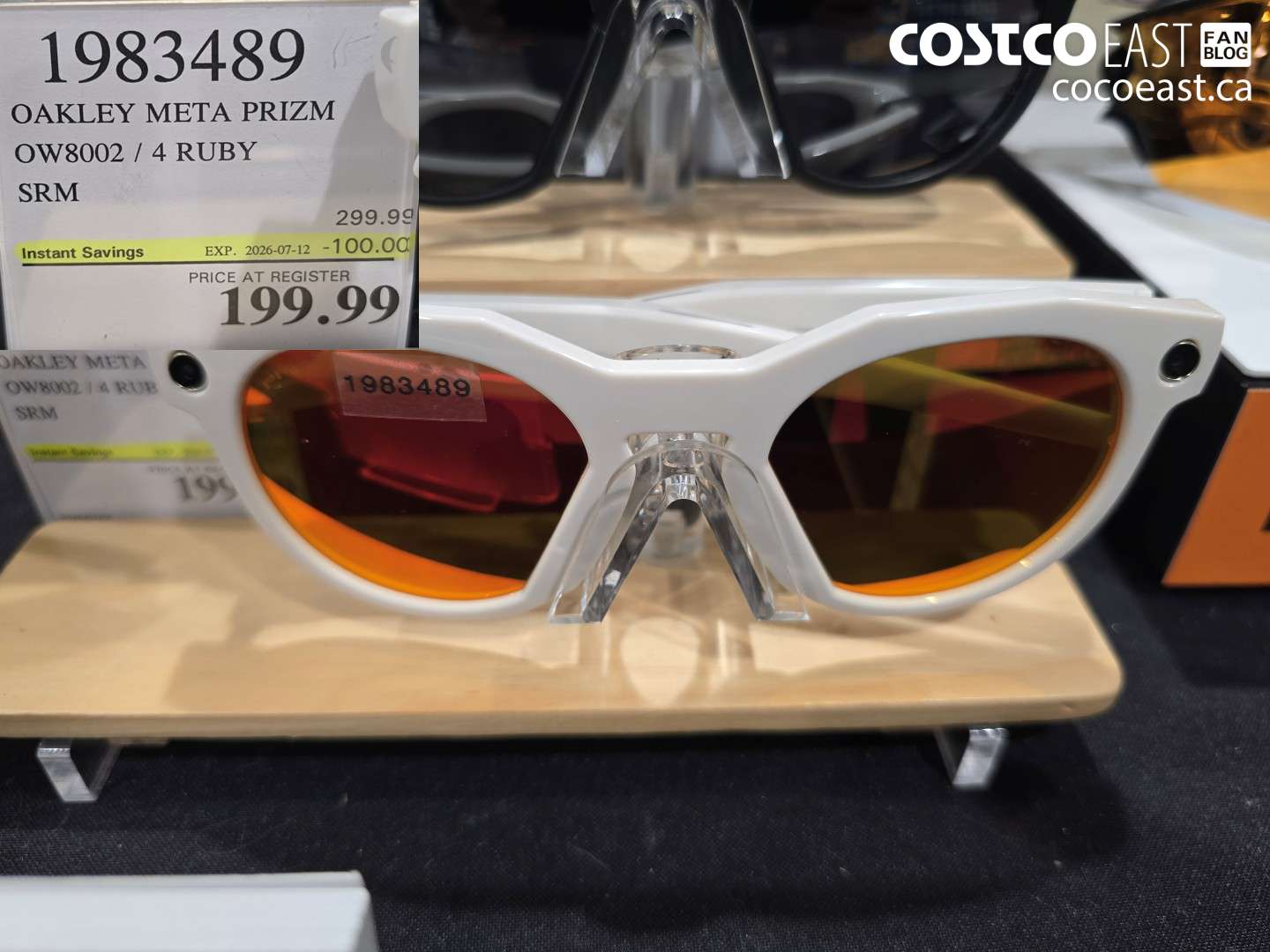 1983489 OAKLEY META PRIZM OW8002 / 4 RUBY SRM ($100.00 INSTANT SAVINGS EXPIRES ON 2026-07-12) $199.99