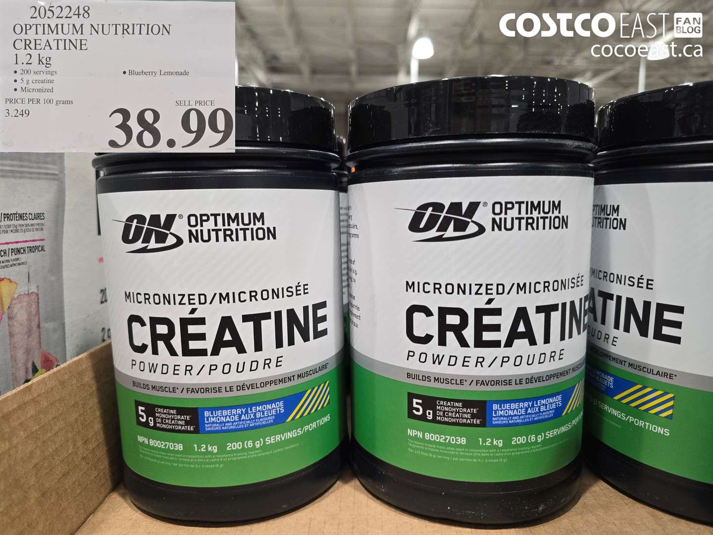 2052248 OPTIMUM NUTRITION CREATINE 1.2 KG $38.99