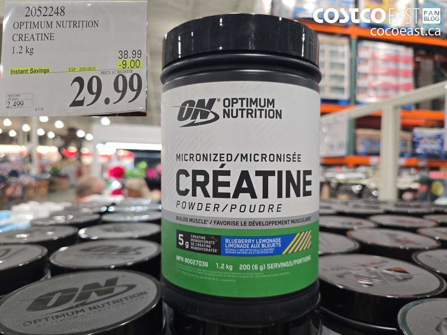 2052248 OPTIMUM NUTRITION CREATINE 1.2 KG ($9.00 INSTANT SAVINGS EXPIRES ON 2026-08-02) $29.99