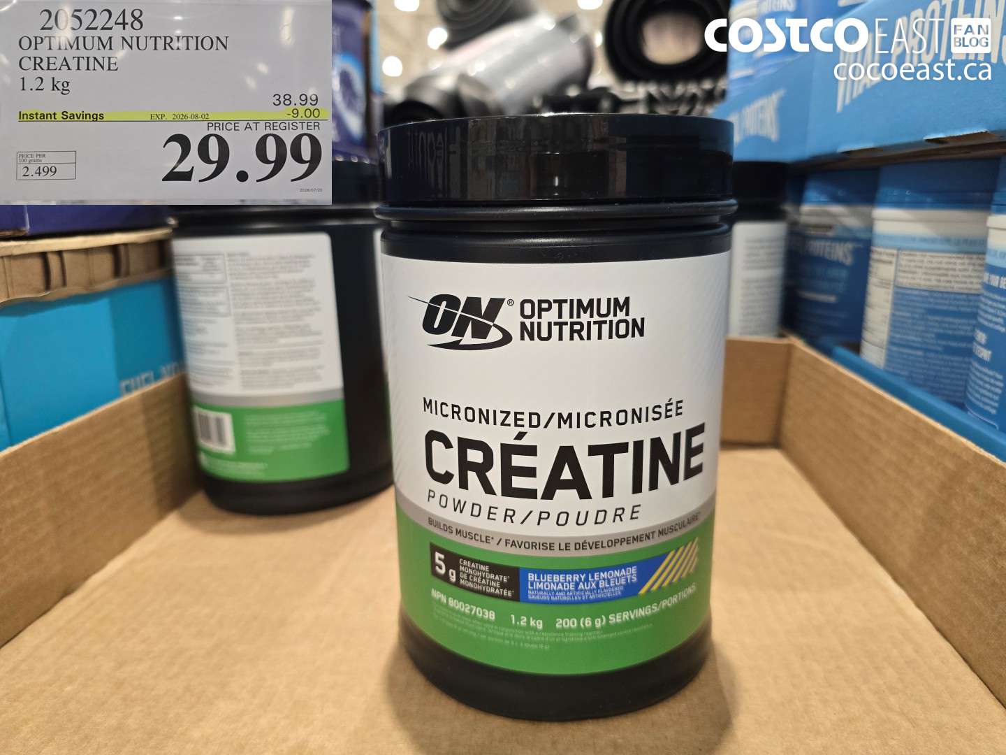 2052248 OPTIMUM NUTRITION CREATINE 1.2 KG ($9.00 INSTANT SAVINGS EXPIRES ON 2026-08-02) $29.99