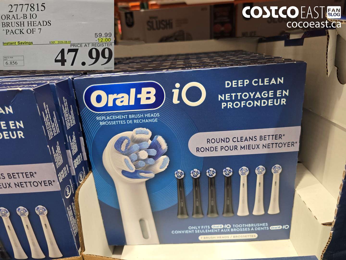 2777815 ORAL-B IO BRUSH HEADS PACK OF 7 ($12.00 INSTANT SAVINGS EXPIRES ON 2026-08-02) $47.99