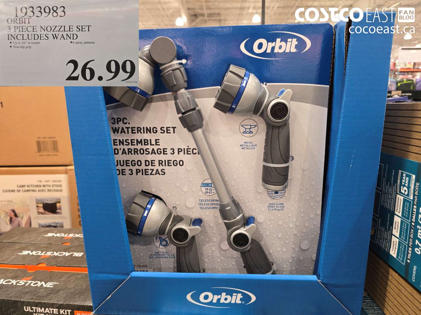 1933983 ORBIT 3 PIECE NOZZLE SET INCLUDES WAND $26.99