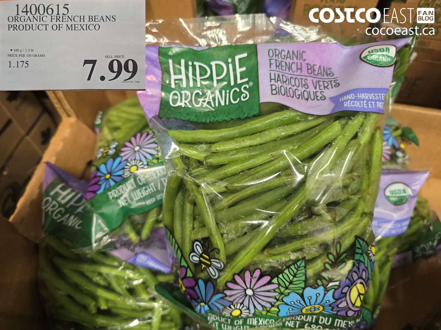 1400615 ORGANIC FRENCH BEANS PRODUCT OF MEXICO $7.99