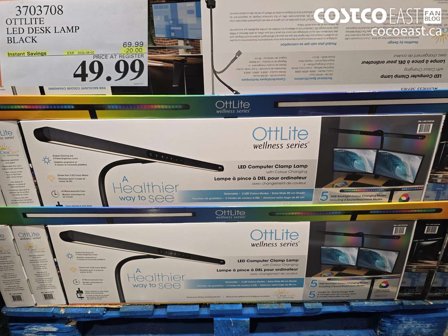 3703708 OTTLITE LED DESK LAMP BLACK ($20.00 INSTANT SAVINGS EXPIRES ON 2026-08-02) $49.99