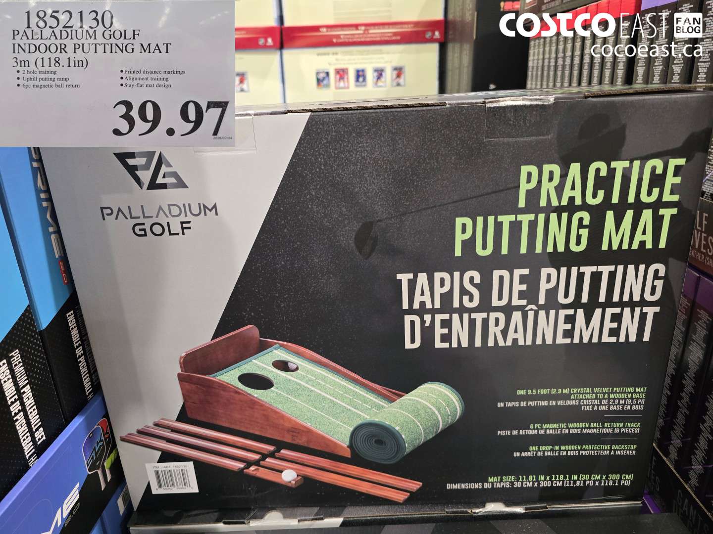 1852130 PALLADIUM GOLF INDOOR PUTTING MAT 3M (118.1IN) $39.97