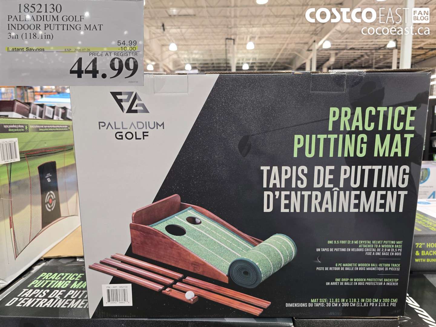 1852130 PALLADIUM GOLF INDOOR PUTTING MAT 3M (118.1IN) ($10.00 INSTANT SAVINGS EXPIRES ON 2026-07-26) $44.99