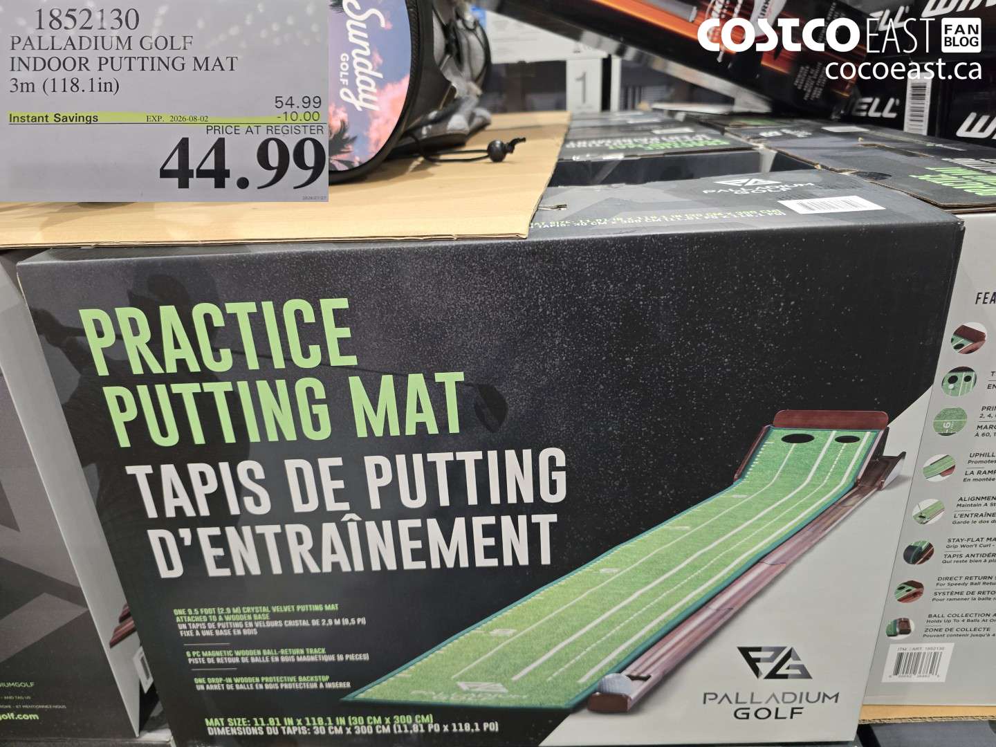1852130 PALLADIUM GOLF INDOOR PUTTING MAT 3M (118.1IN) ($10.00 INSTANT SAVINGS EXPIRES ON 2026-08-02) $44.99