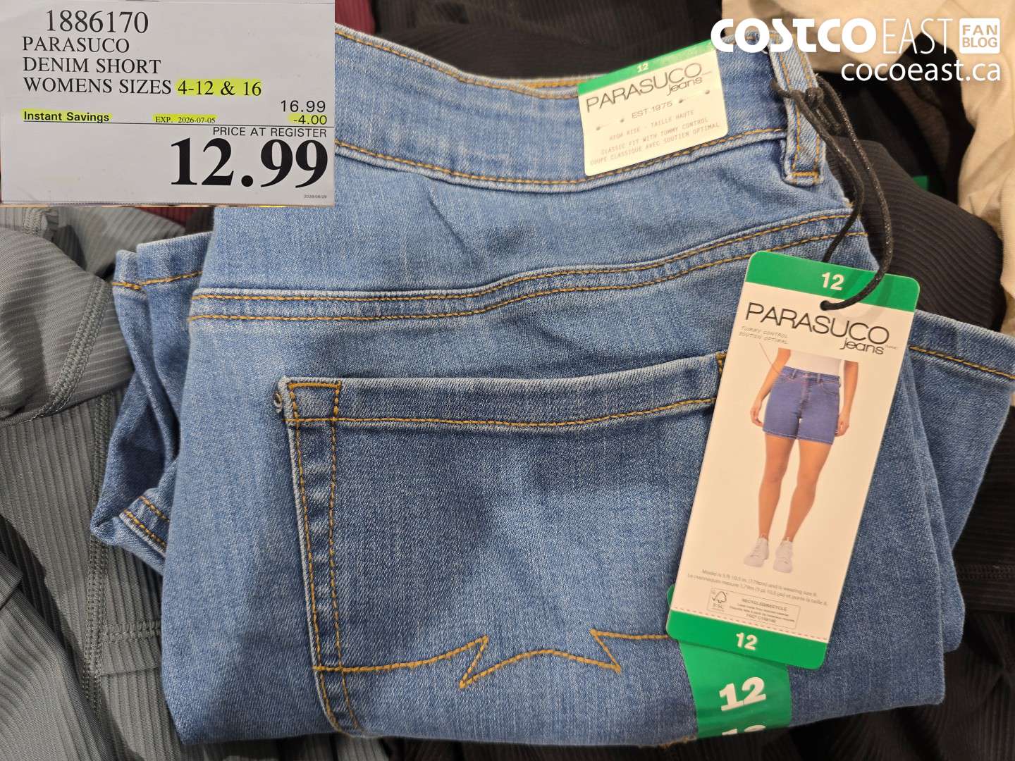 1886170 PARASUCO DENIM SHORT WOMENS SIZES 4-12 & 16 ($4.00 INSTANT SAVINGS EXPIRES ON 2026-07-05) $12.99