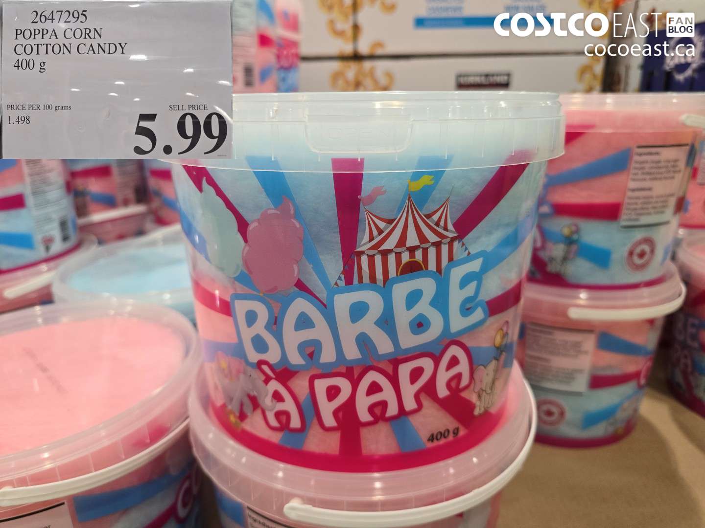 2647295 POPPA CORN COTTON CANDY 400 G $5.99