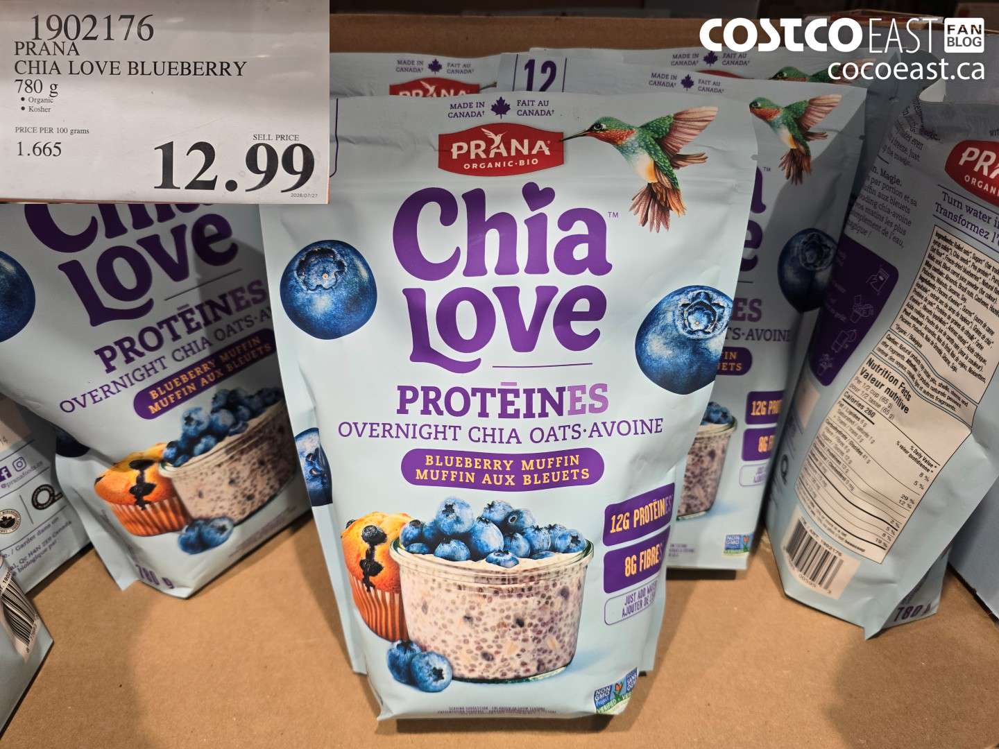 1902176 PRANA CHIA LOVE BLUEBERRY 780 G $12.99
