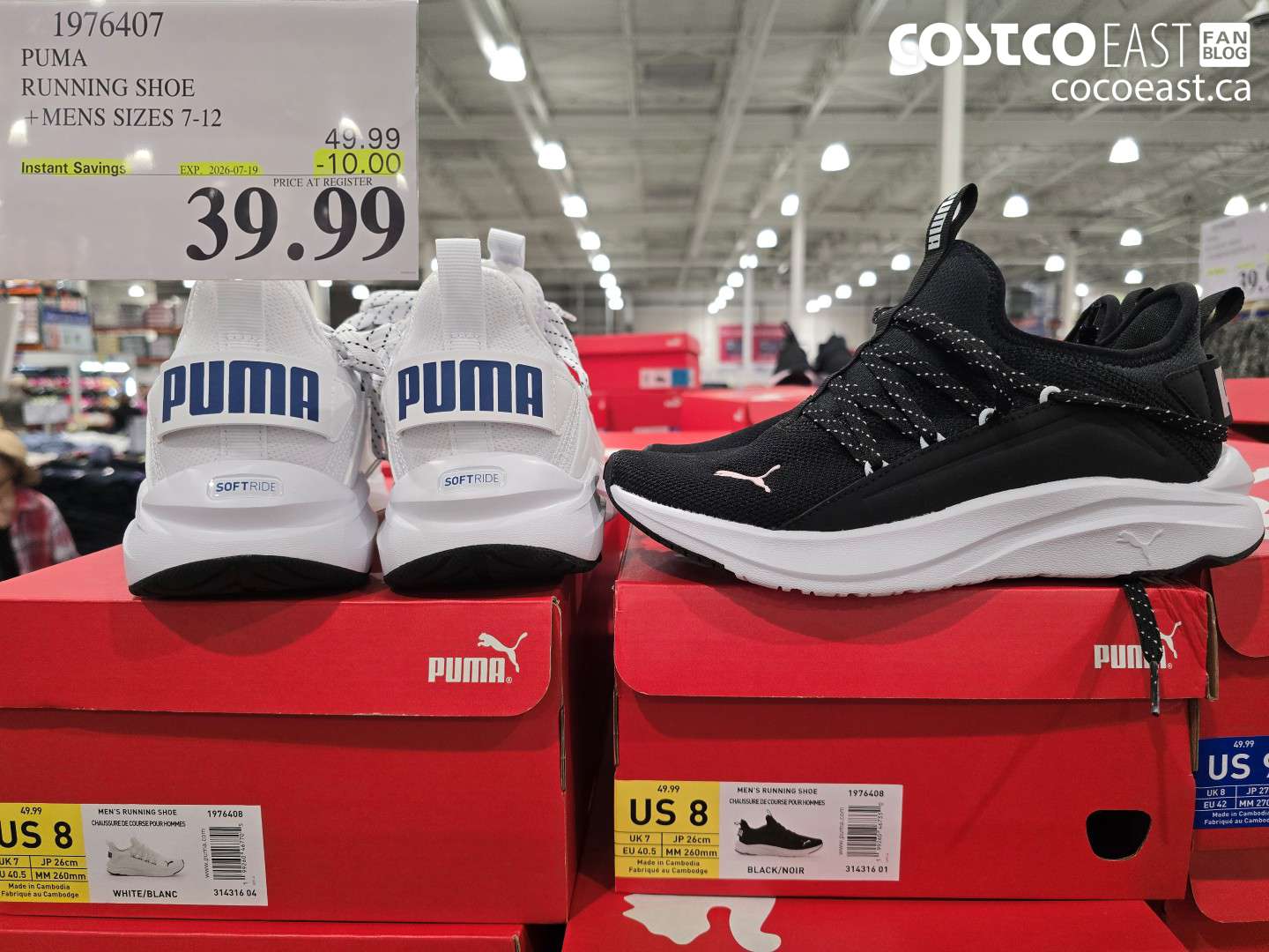 1976407 PUMA RUNNING SHOE MENS SIZES 7-12 ($10.00 INSTANT SAVINGS EXPIRES ON 2026-07-19) $39.99