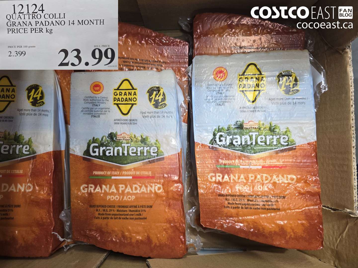 12124 QUATTRO COLLI GRANA PADANO 14 MONTH $23.99