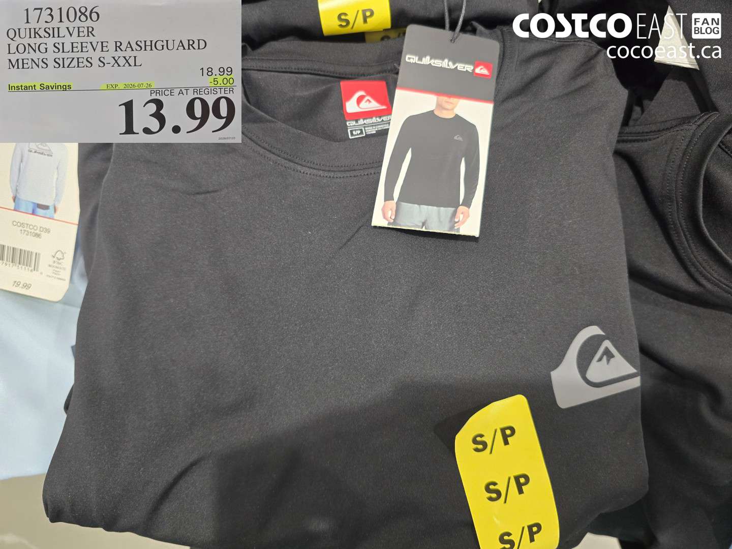 1731086 QUIKSILVER LONG SLEEVE RASHGUARD MENS SIZES S-XXL ($5.00 INSTANT SAVINGS EXPIRES ON 2026-07-26) $13.99