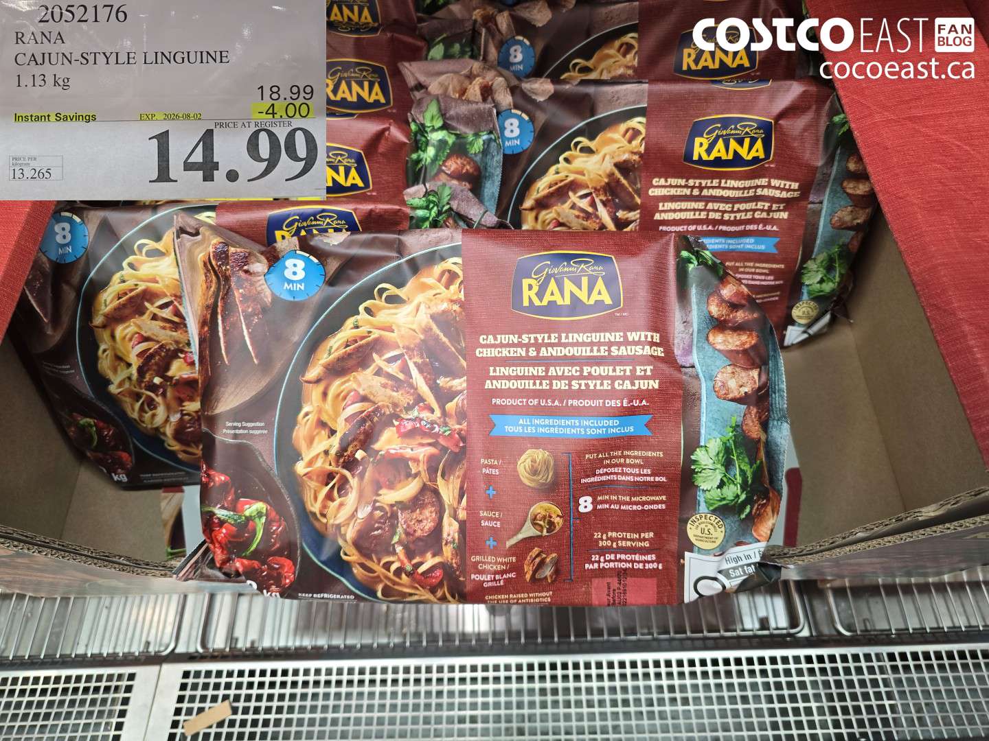 2052176 RANA CAJUN-STYLE LINGUINE 1.13 KG ($4.00 INSTANT SAVINGS EXPIRES ON 2026-08-02) $14.99