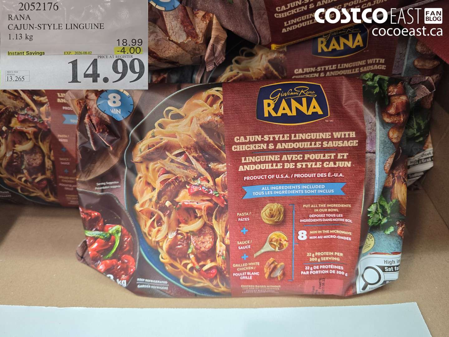 2052176 RANA CAJUN-STYLE LINGUINE 1.13 KG ($4.00 INSTANT SAVINGS EXPIRES ON 2026-08-02) $14.99