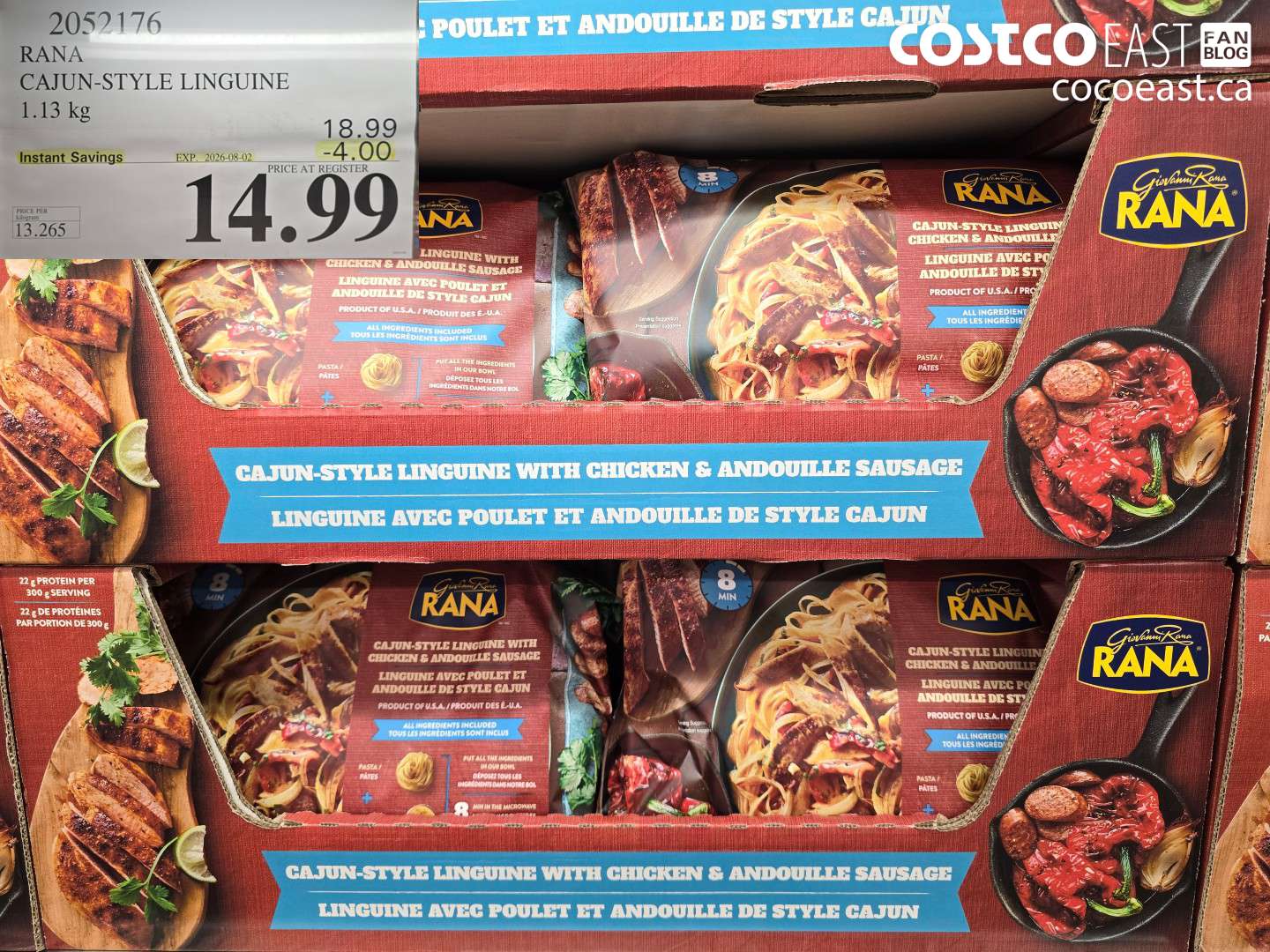 2052176 RANA CAJUN-STYLE LINGUINE 1.13 KG ($4.00 INSTANT SAVINGS EXPIRES ON 2026-08-02) $14.99