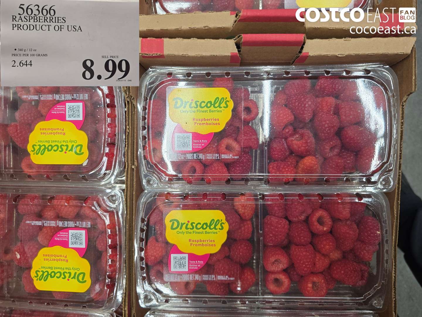 56366 RASPBERRIES PRODUCT OF USA $8.99