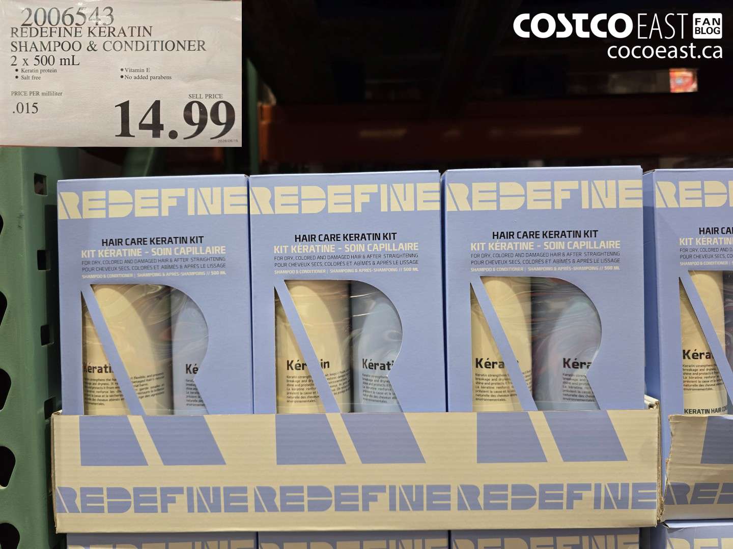 2006543 REDEFINE KERATIN SHAMPOO & CONDITIONER 2 X 500 ML $14.99