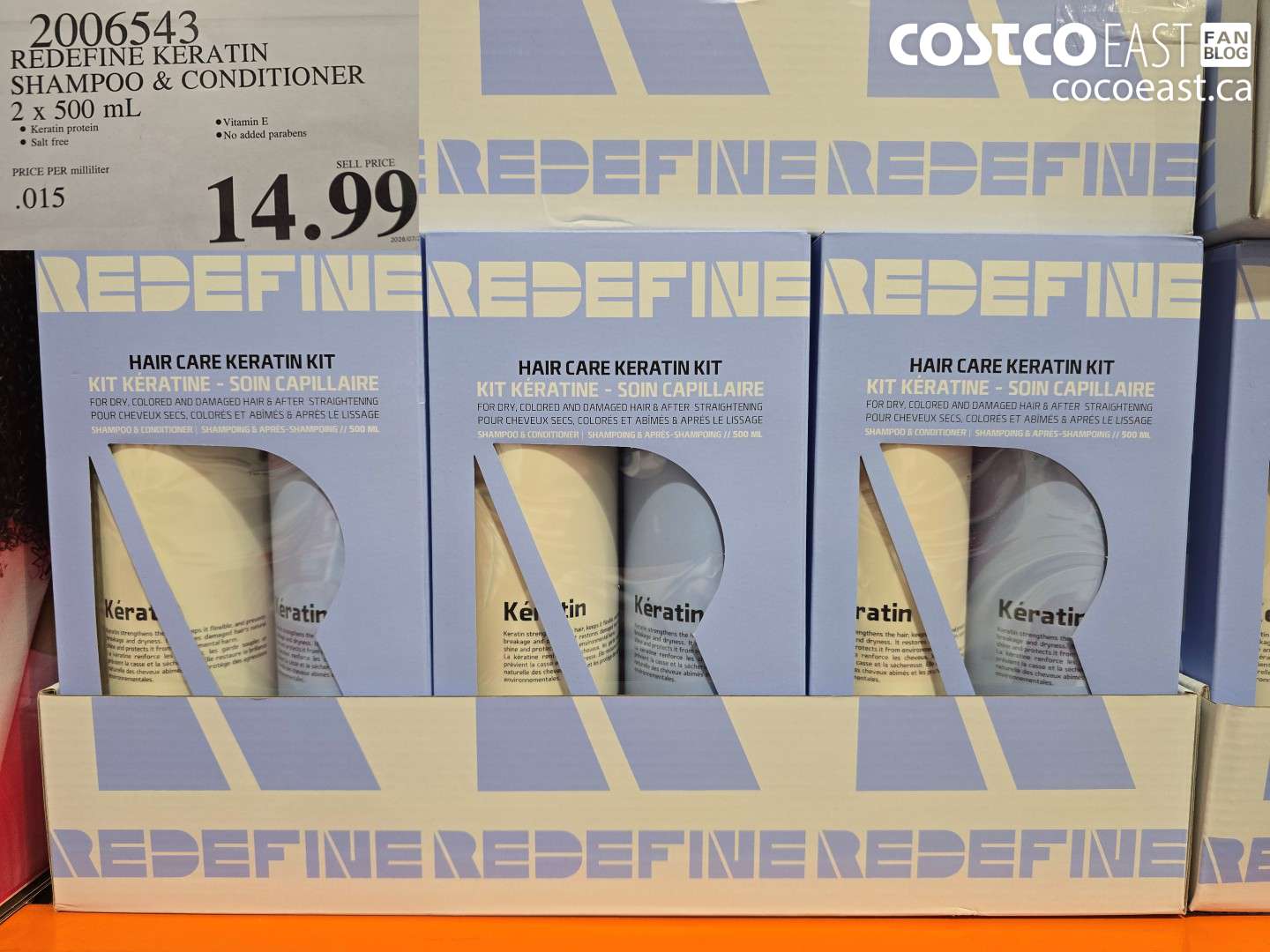 2006543 REDEFINE KERATIN SHAMPOO & CONDITIONER 2 X 500 ML $14.99