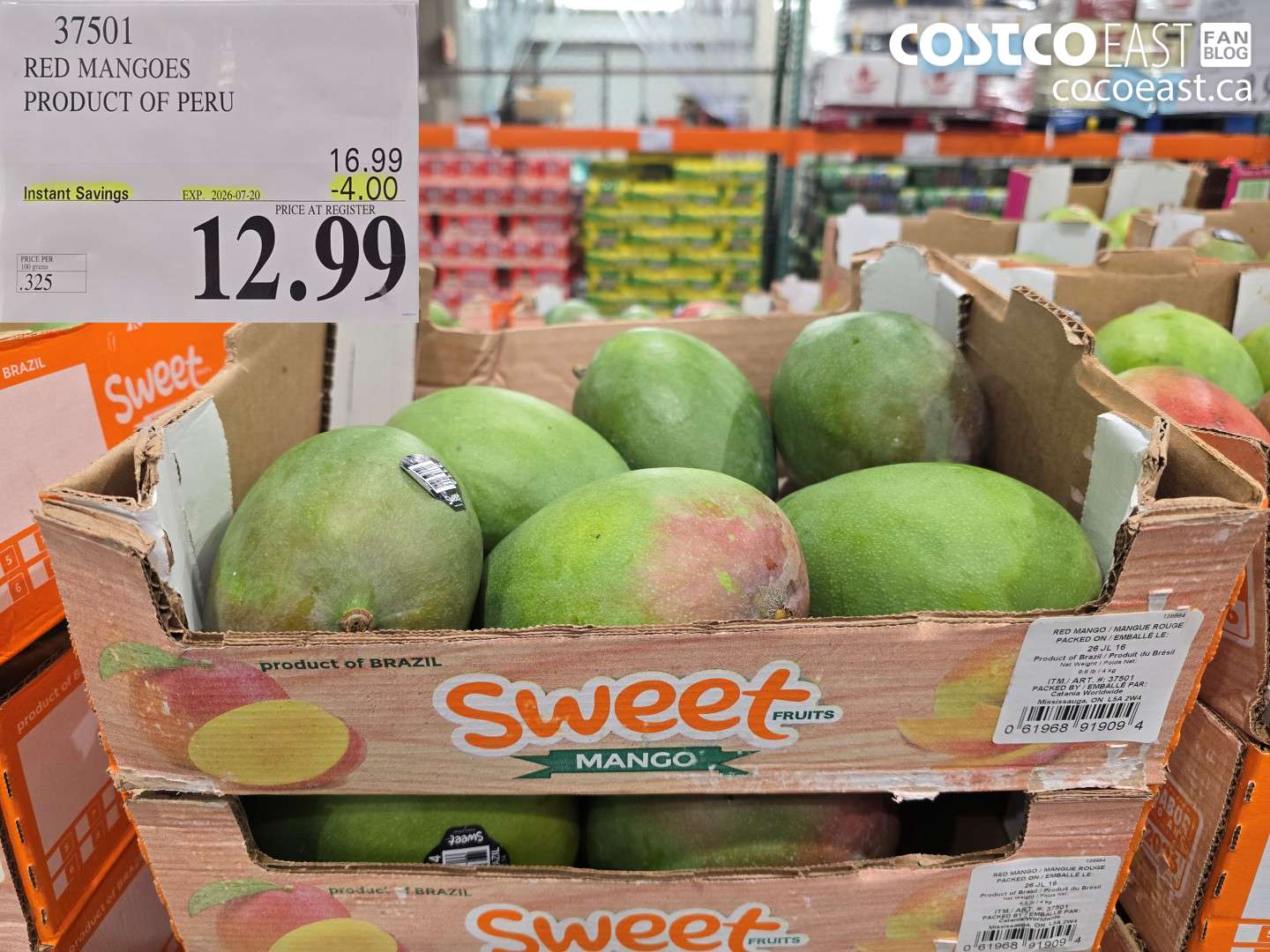 37501 RED MANGOES PRODUCT OF PERU ($4.00 INSTANT SAVINGS EXPIRES ON 2026-07-20) $12.99