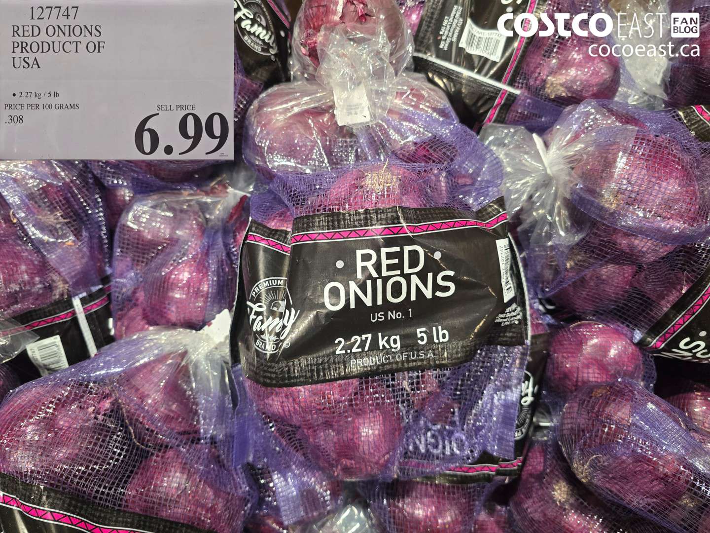 127747 RED ONIONS PRODUCT OF USA $6.99