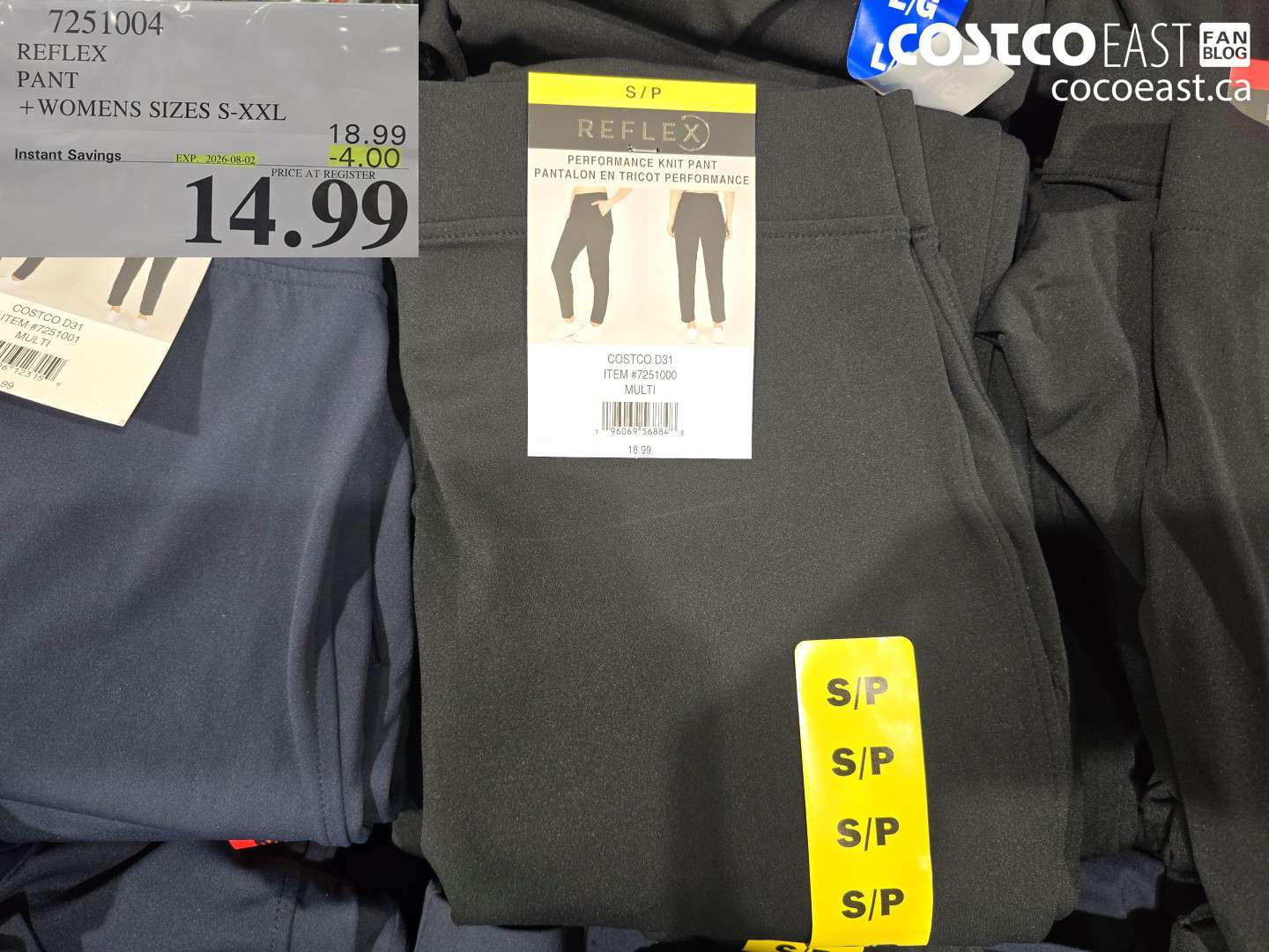 7251004 REFLEX PANT WOMENS SIZES S-XXL ($4.00 INSTANT SAVINGS EXPIRES ON 2026-08-02) $14.99