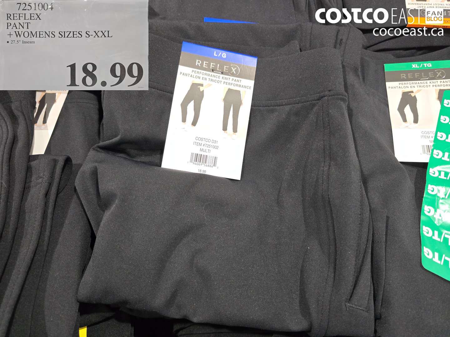 7251004 REFLEX PANT + WOMENS SIZES S-XXL $18.99