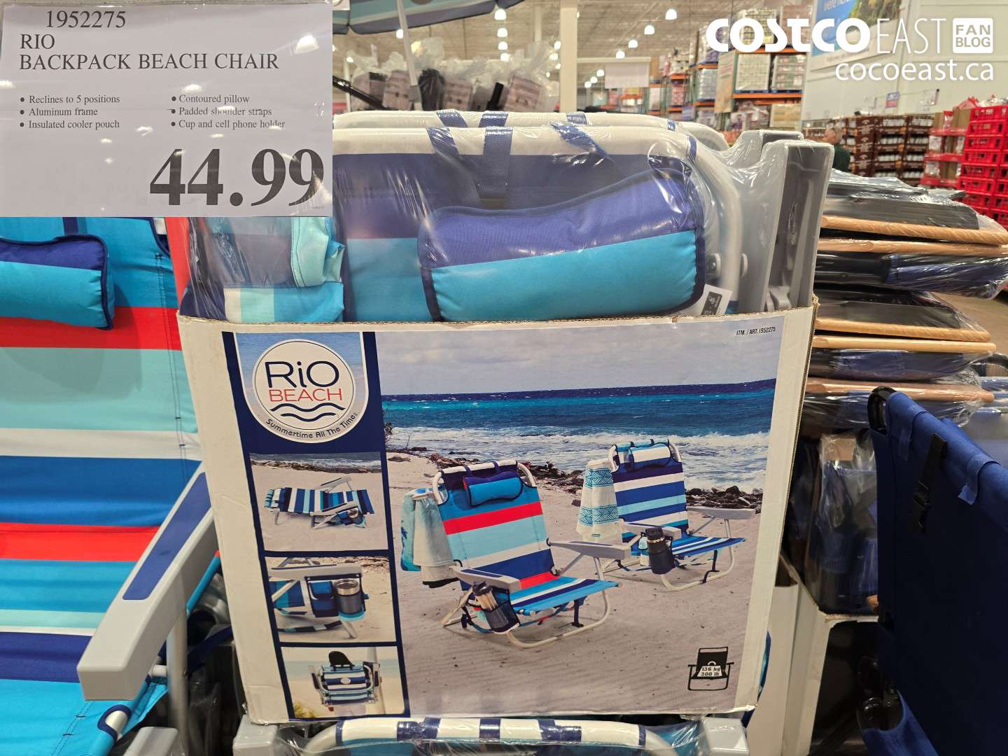 1952275 RIO BACKPACK BEACH CHAIR $44.99