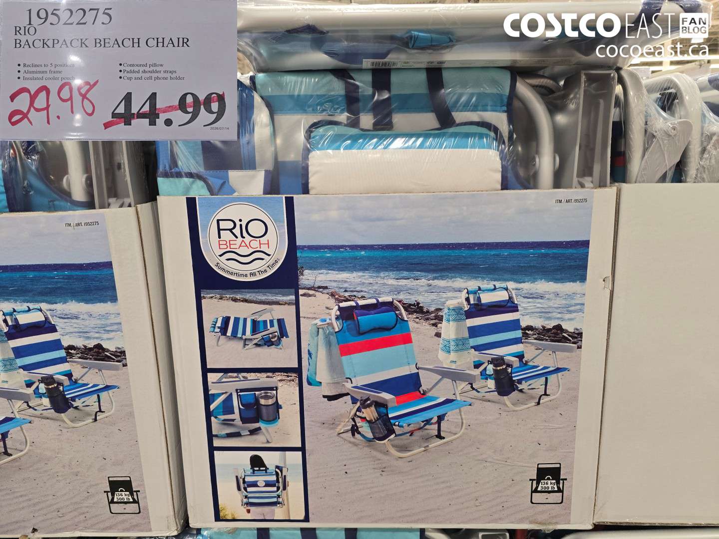 1952275 RIO BACKPACK BEACH CHAIR $29.98