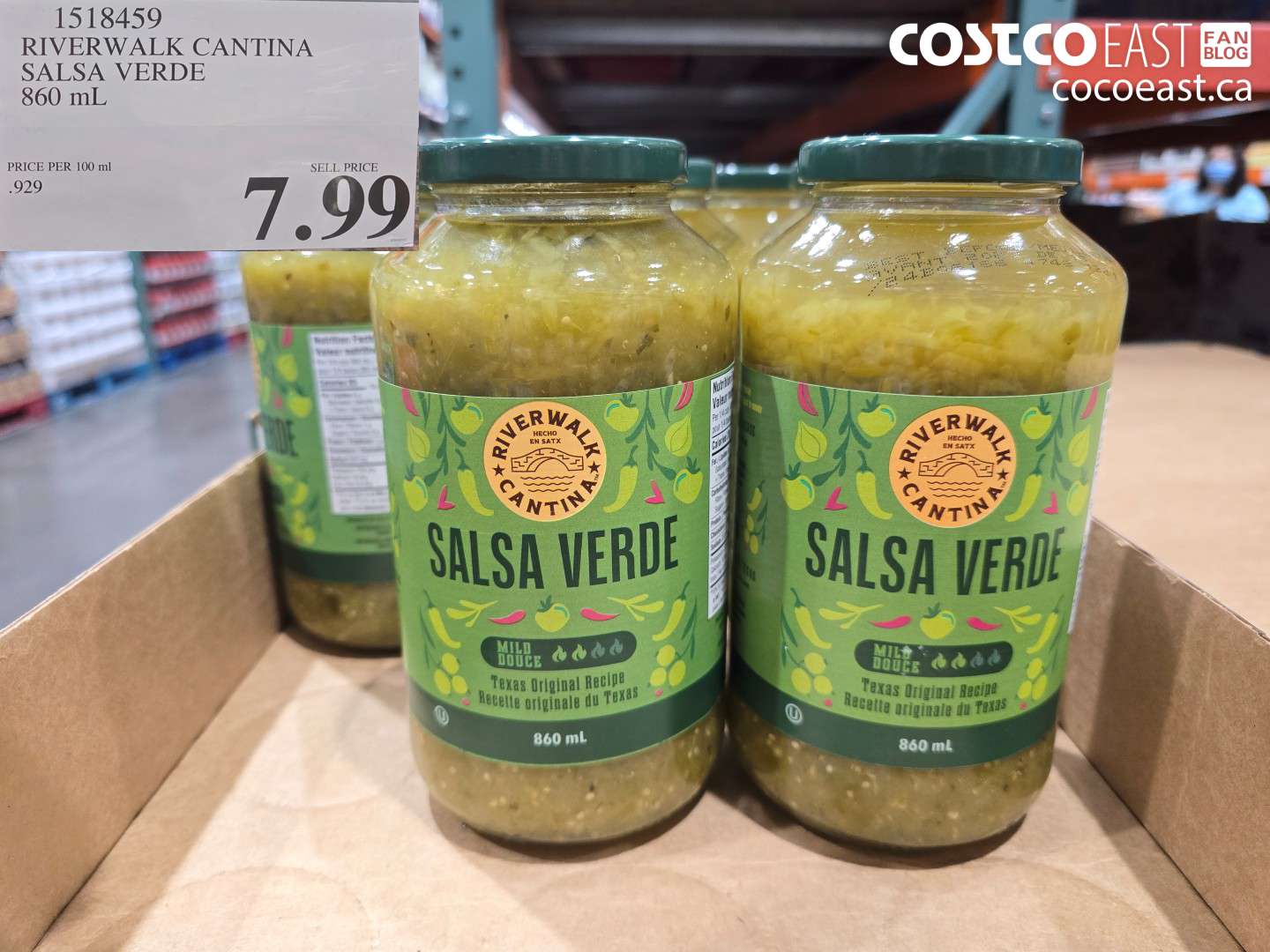1518459 RIVERWALK CANTINA SALSA VERDE 860 ML $7.99