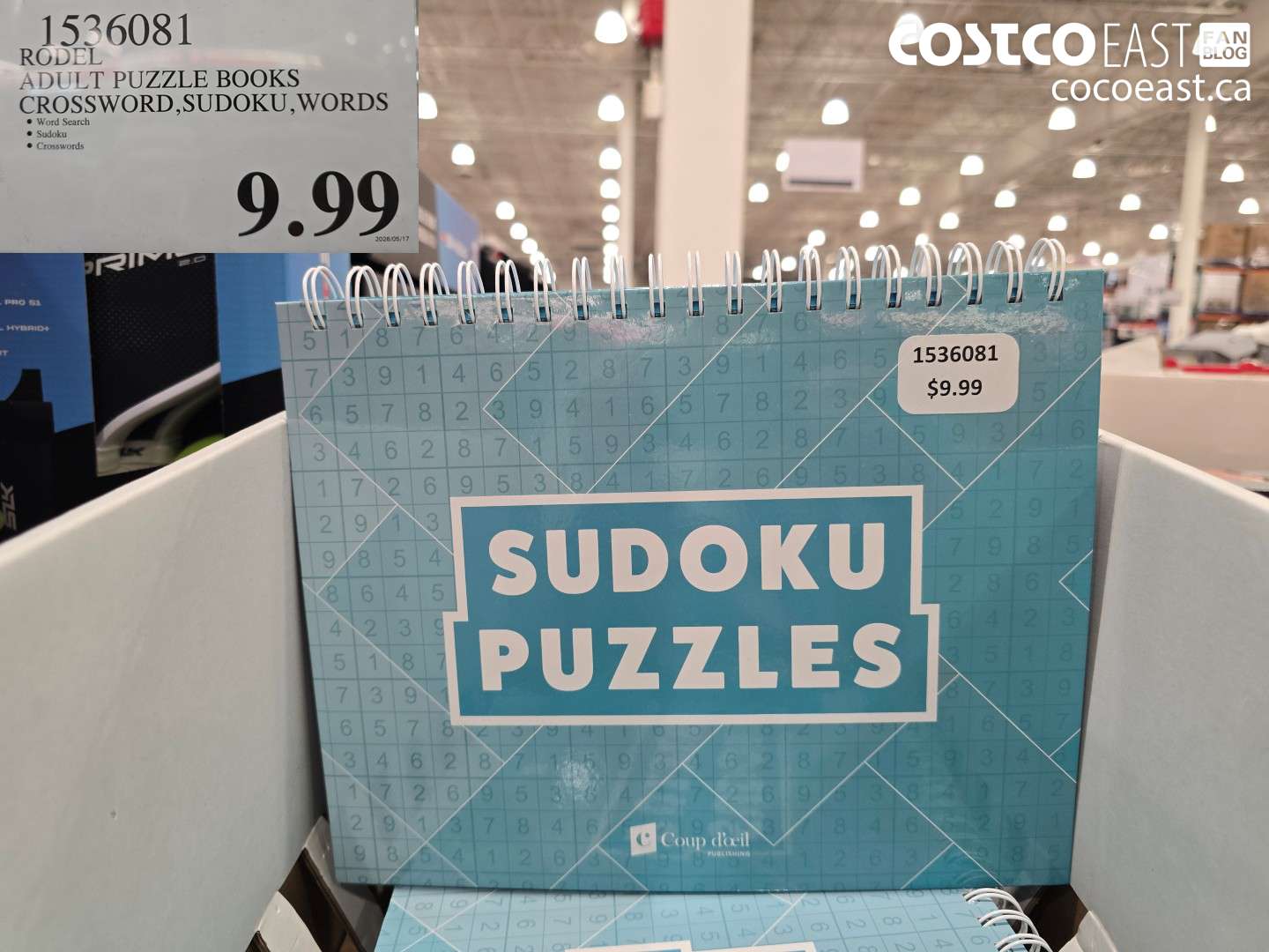 1536081 RODEL ADULT PUZZLE BOOKS CROSSWORD, SUDOKU, WORDS $9.99