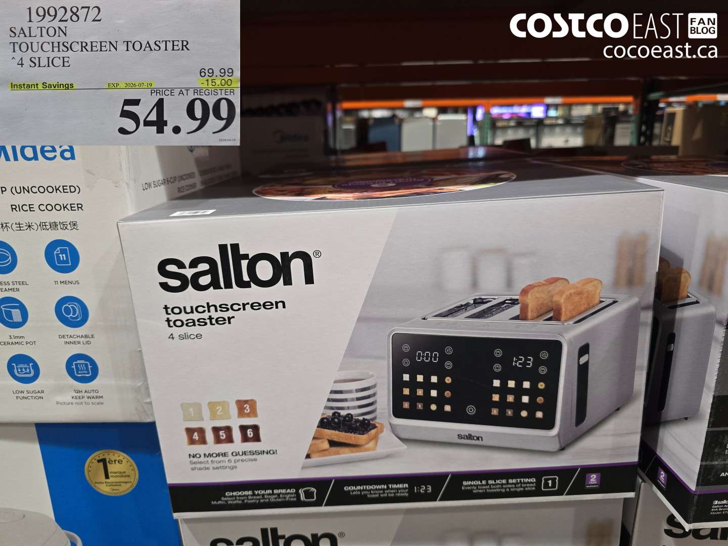 1992872 SALTON TOUCHSCREEN TOASTER 4 SLICE ($15.00 INSTANT SAVINGS EXPIRES ON 2026-07-19) $54.99
