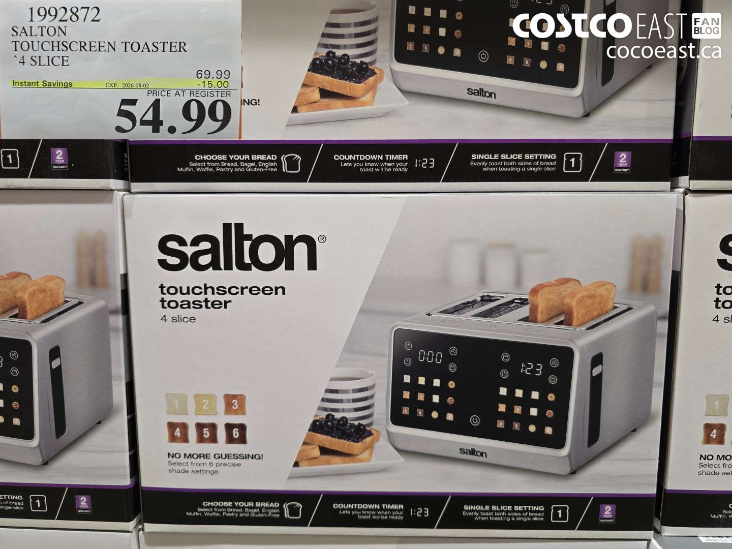 1992872 SALTON TOUCHSCREEN TOASTER 4 SLICE ($15.00 INSTANT SAVINGS EXPIRES ON 2026-08-02) $54.99