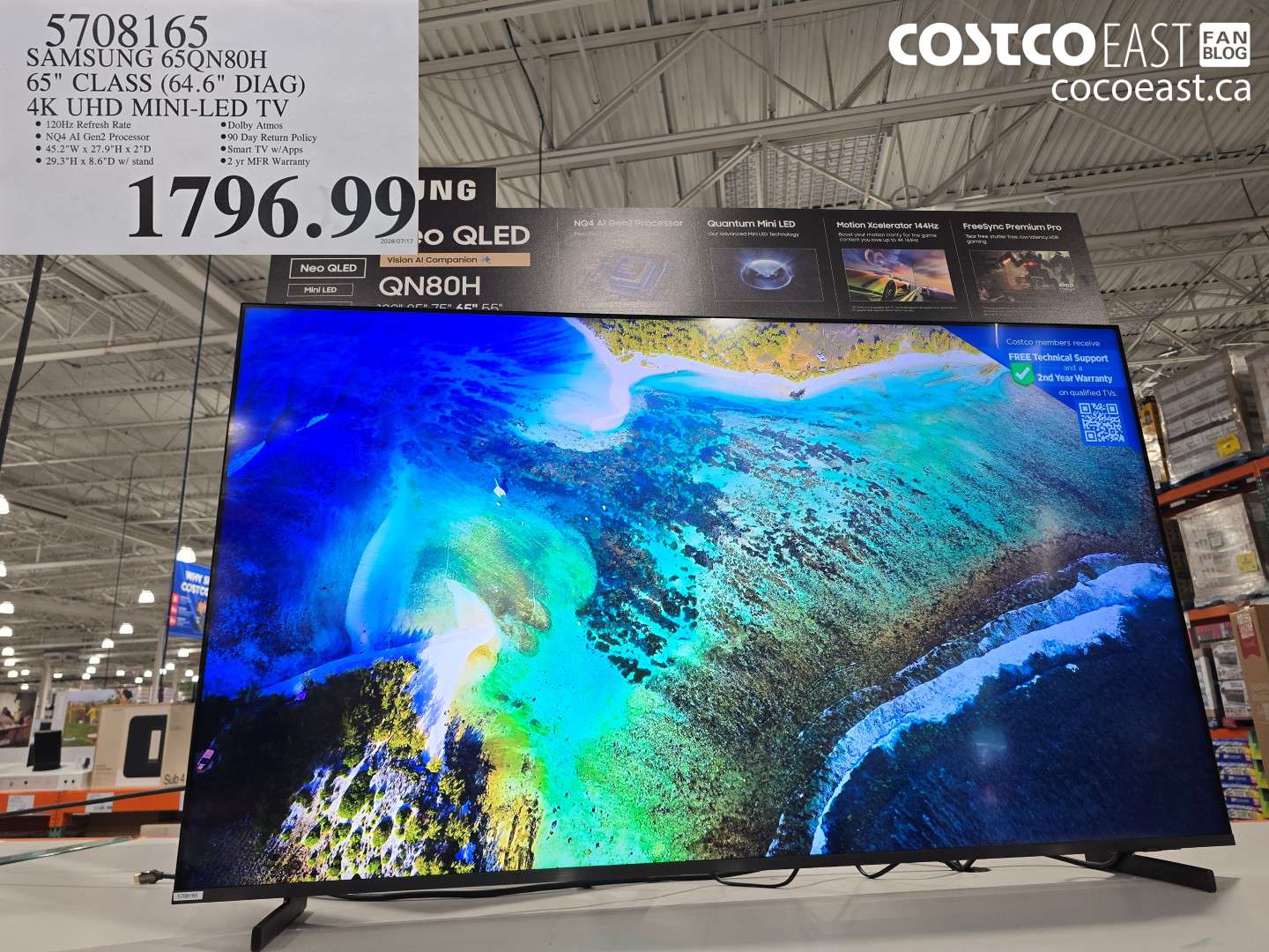5708165 SAMSUNG 65QN80H 65