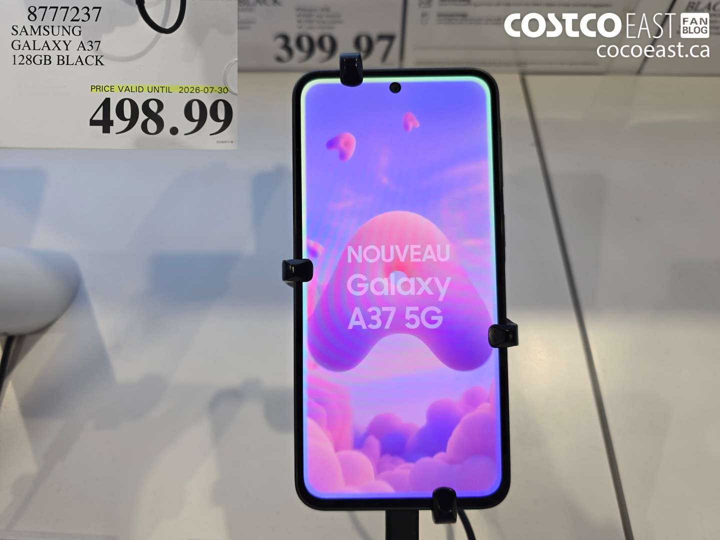 8777237 SAMSUNG GALAXY A37 128GB BLACK $498.99
