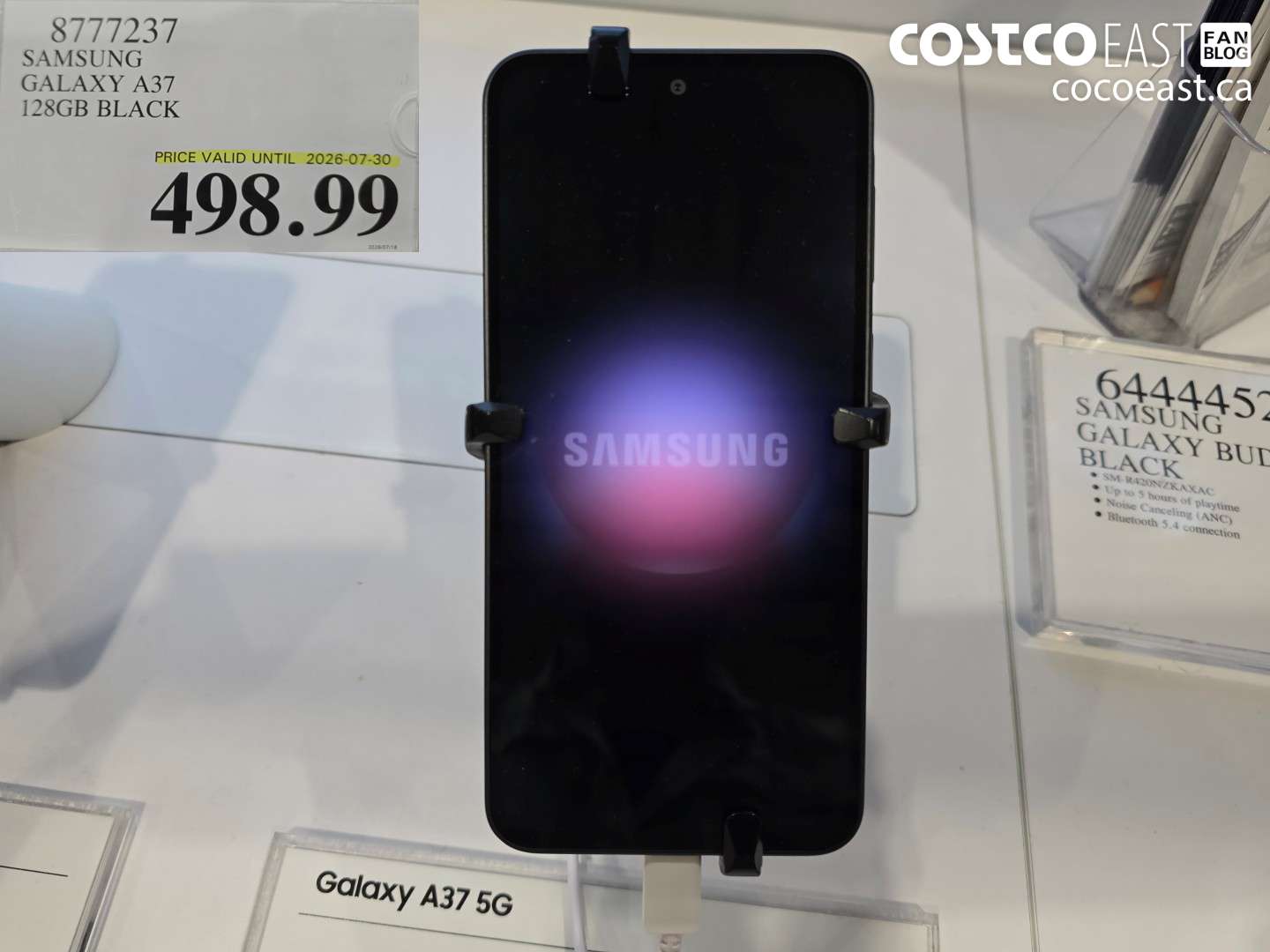 8777237 SAMSUNG GALAXY A37 128GB BLACK $498.99
