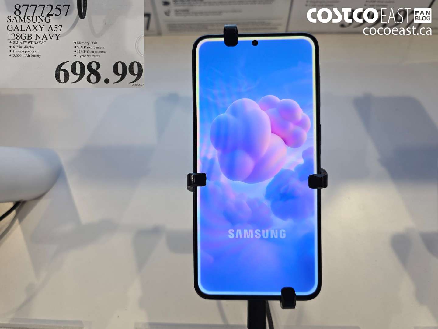 8777257 SAMSUNG GALAXY A57 128GB NAVY $698.99