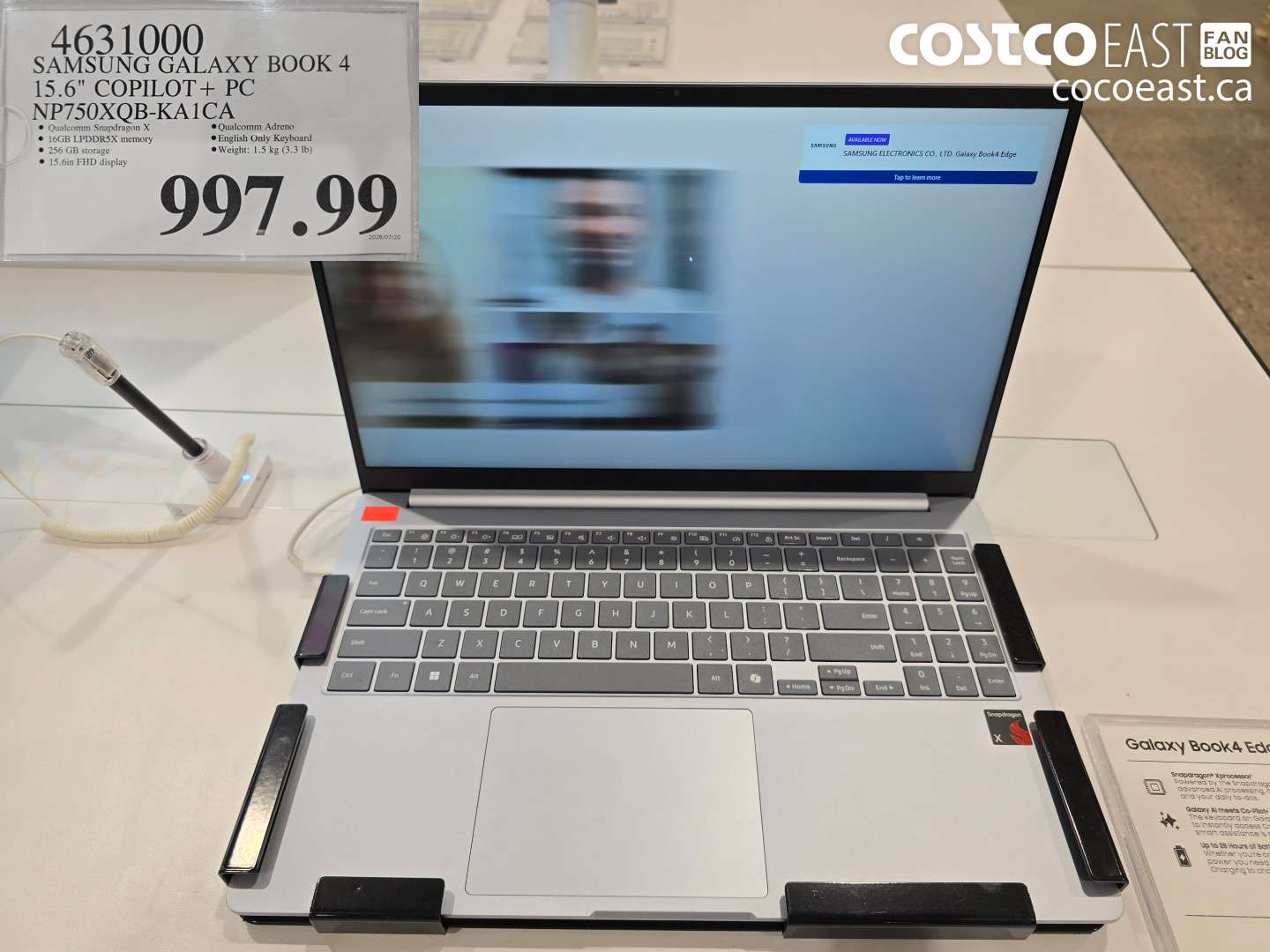 4631000 SAMSUNG GALAXY BOOK 4 15.6